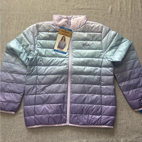 Eddie Bauer Kids Puffer Jacket - Light Blue and Lavender Gradient - Picture 1 of 6